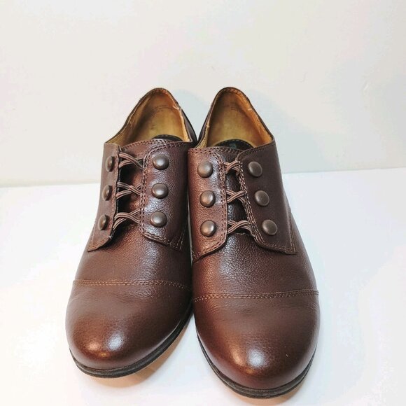 MONTANA Artisan Crafted Women's Brown Leather Cap Toe BOOTIE Comfort Shoes 8.5 M - Picture 2 of 6